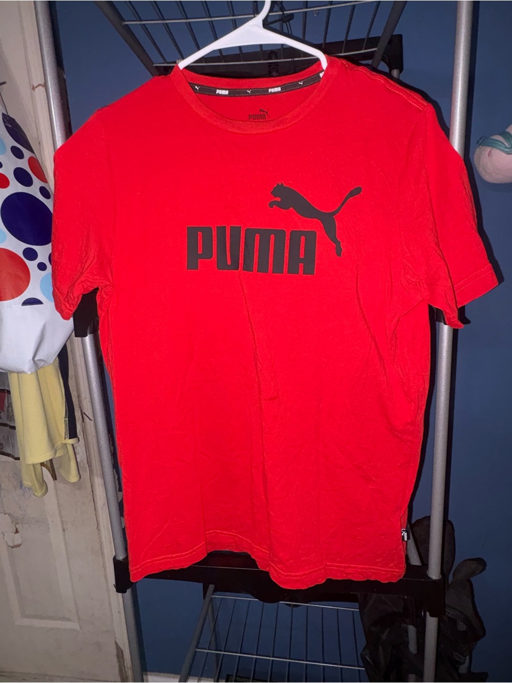 Puma Red Short Sleeve Tee with Black Logo